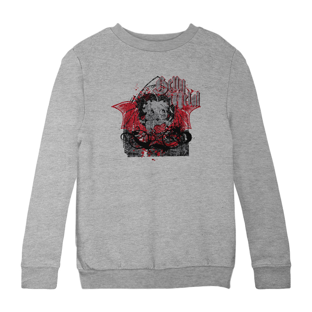 Metal Betty Red Wings Kids Sweatshirt