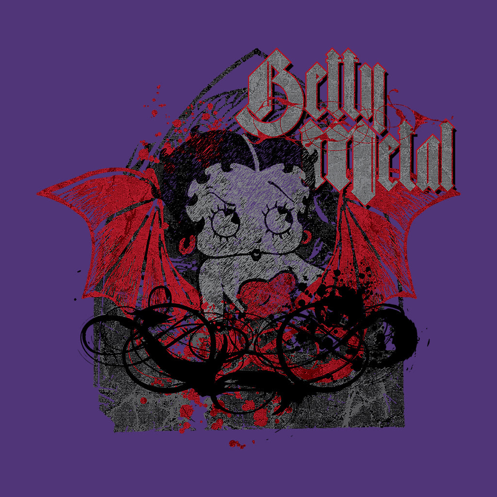 Metal Betty Red Wings Men's Sweatshirt-Betty Boop Shop