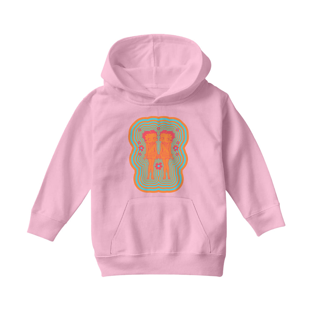 Betty Playlist Psychedelic 60s Kids Hooded Sweatshirt