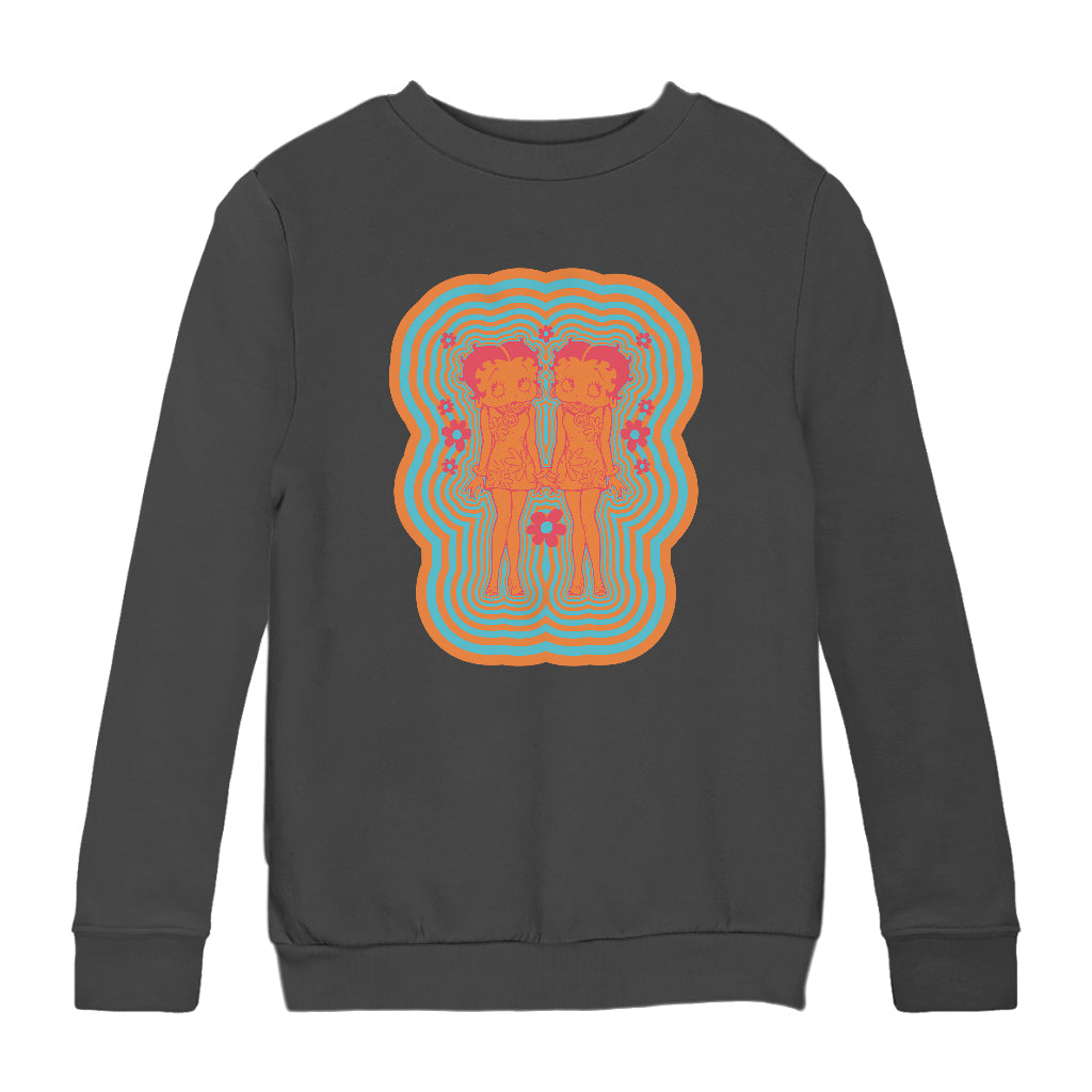 Betty Playlist Psychedelic 60s Kids Sweatshirt-Betty Boop Shop