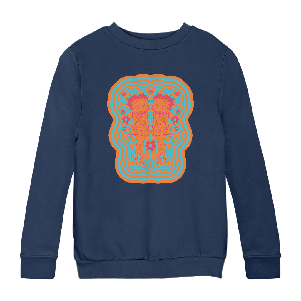Betty Playlist Psychedelic 60s Kids Sweatshirt-Betty Boop Shop