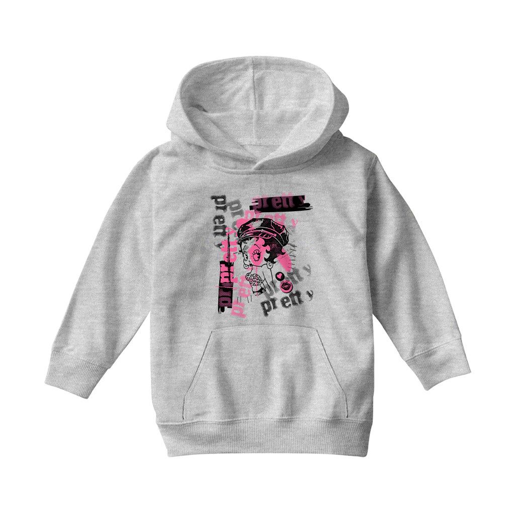 Betty Playlist 70s Punk Kids Hooded Sweatshirt-Betty Boop Shop