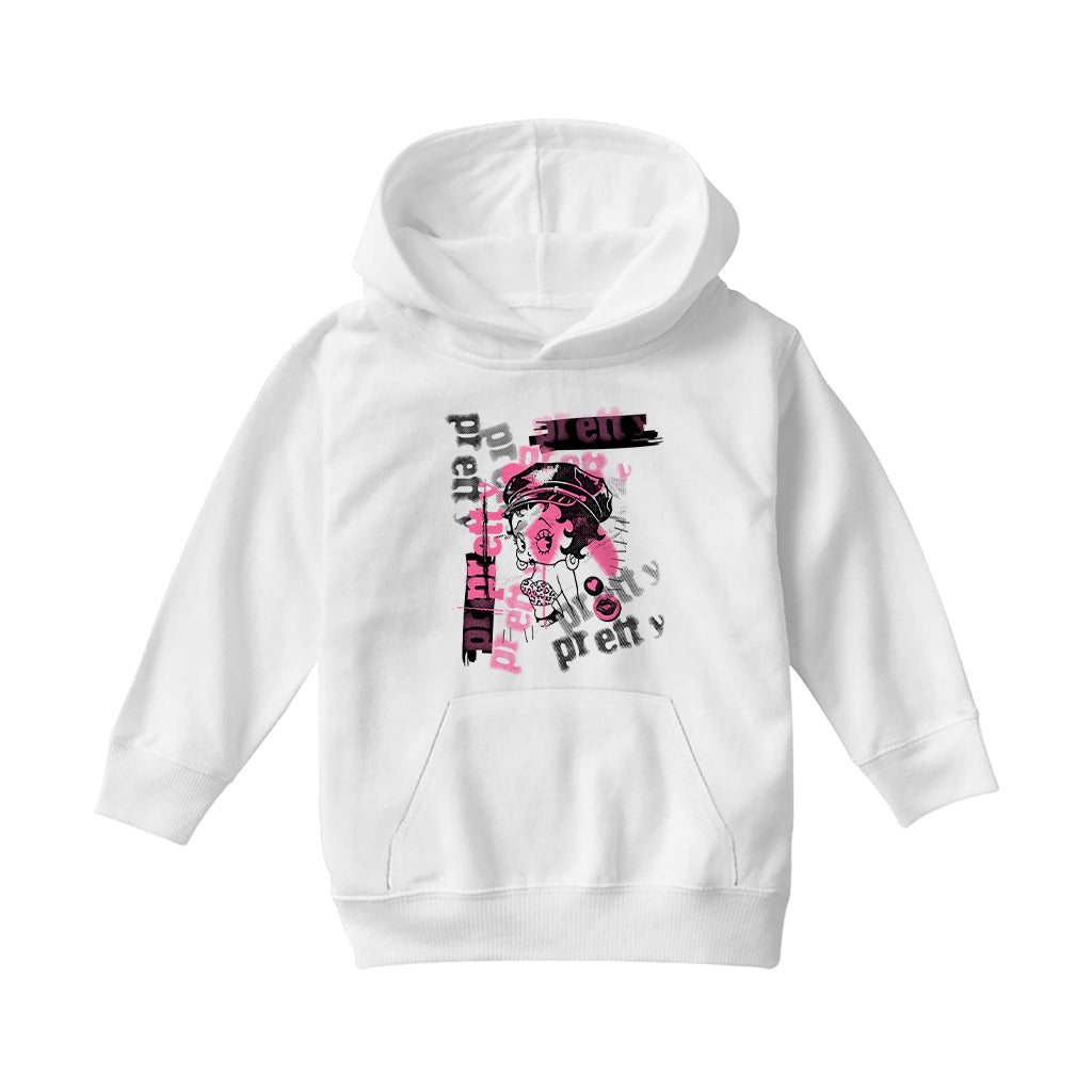 Betty Playlist 70s Punk Kids Hooded Sweatshirt-Betty Boop Shop
