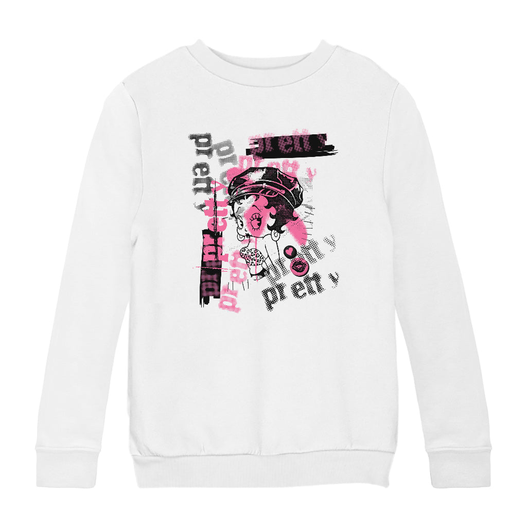 Betty Playlist 70s Punk Kids Sweatshirt-Betty Boop Shop
