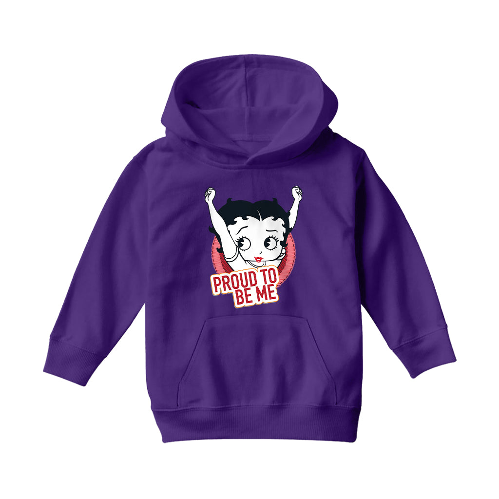 Betty Boop Proud To Be Me Kids Hooded Sweatshirt-Betty Boop Shop