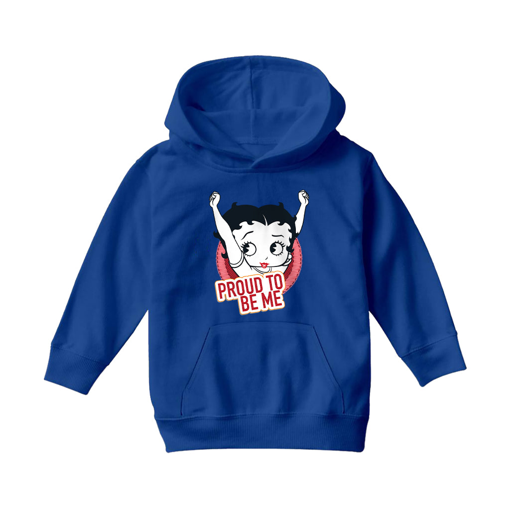 Betty Boop Proud To Be Me Kids Hooded Sweatshirt-Betty Boop Shop