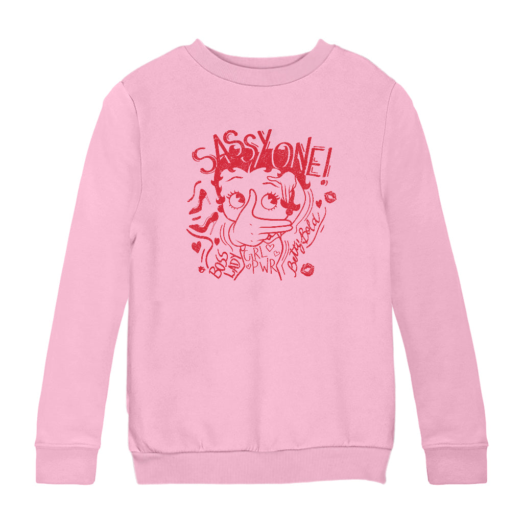 Betty Boop Sassy One Boss Lady Kids Sweatshirt