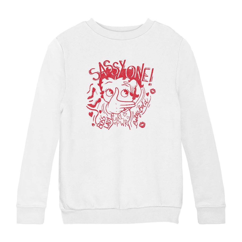 Betty Boop Sassy One Boss Lady Kids Sweatshirt-Betty Boop Shop