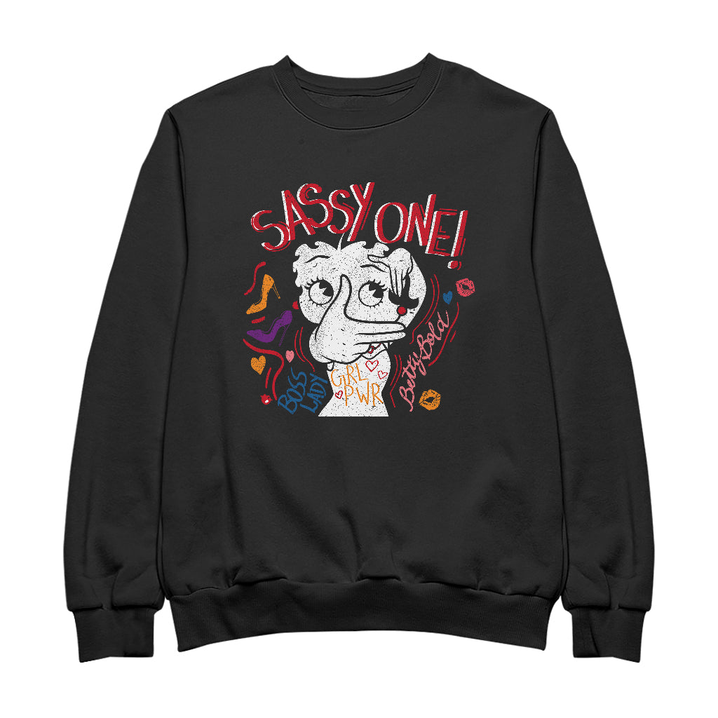 Betty Boop Girl Power Sassy One Men's Sweatshirt