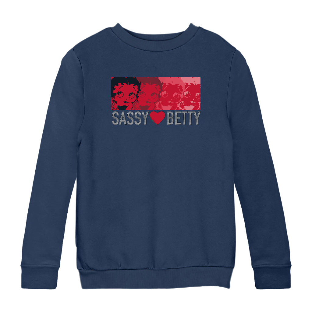Betty Boop Sassy Heart Betty Kids Sweatshirt-Betty Boop Shop