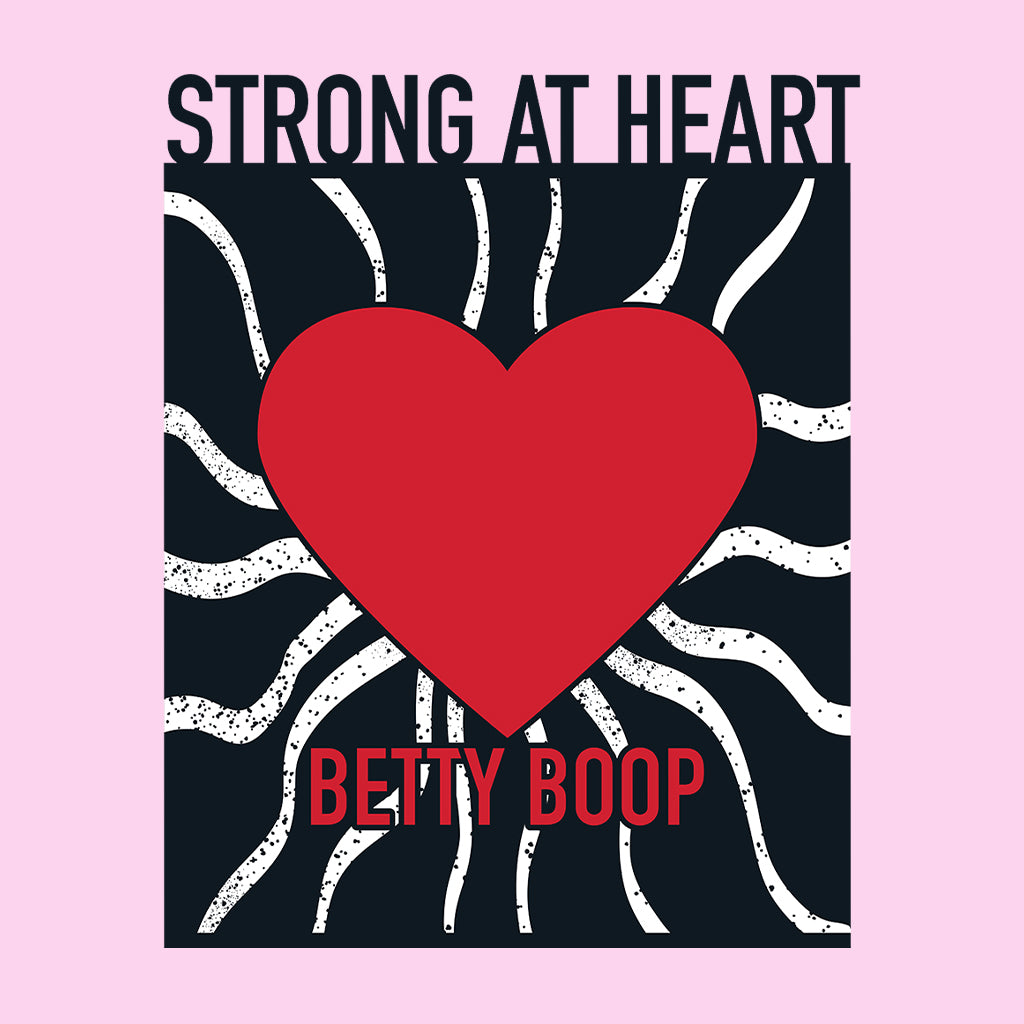 Betty Boop Strong At Heart Pop Art Kids Hooded Sweatshirt-Betty Boop Shop