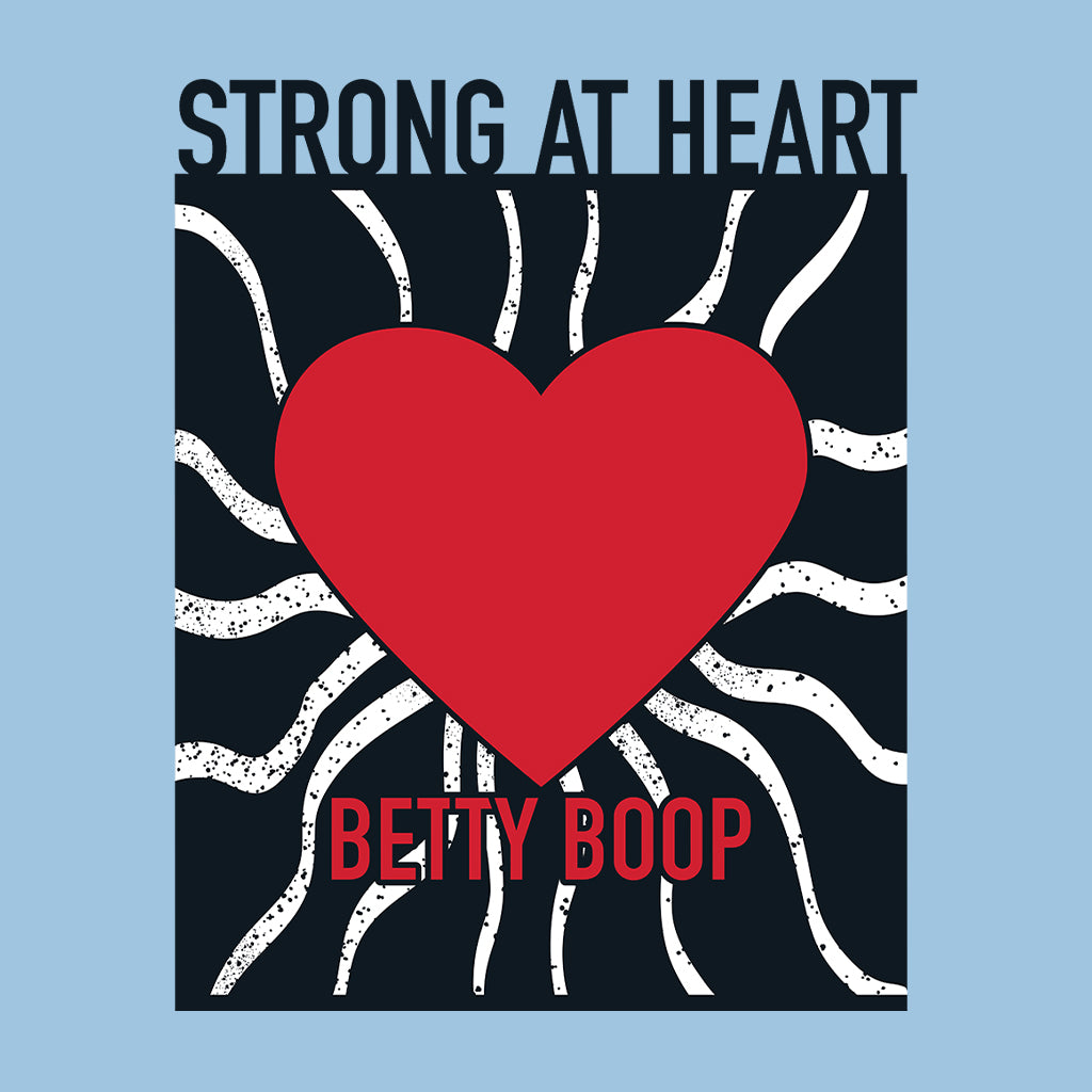 Betty Boop Strong At Heart Pop Art Women's T-Shirt-Betty Boop Shop