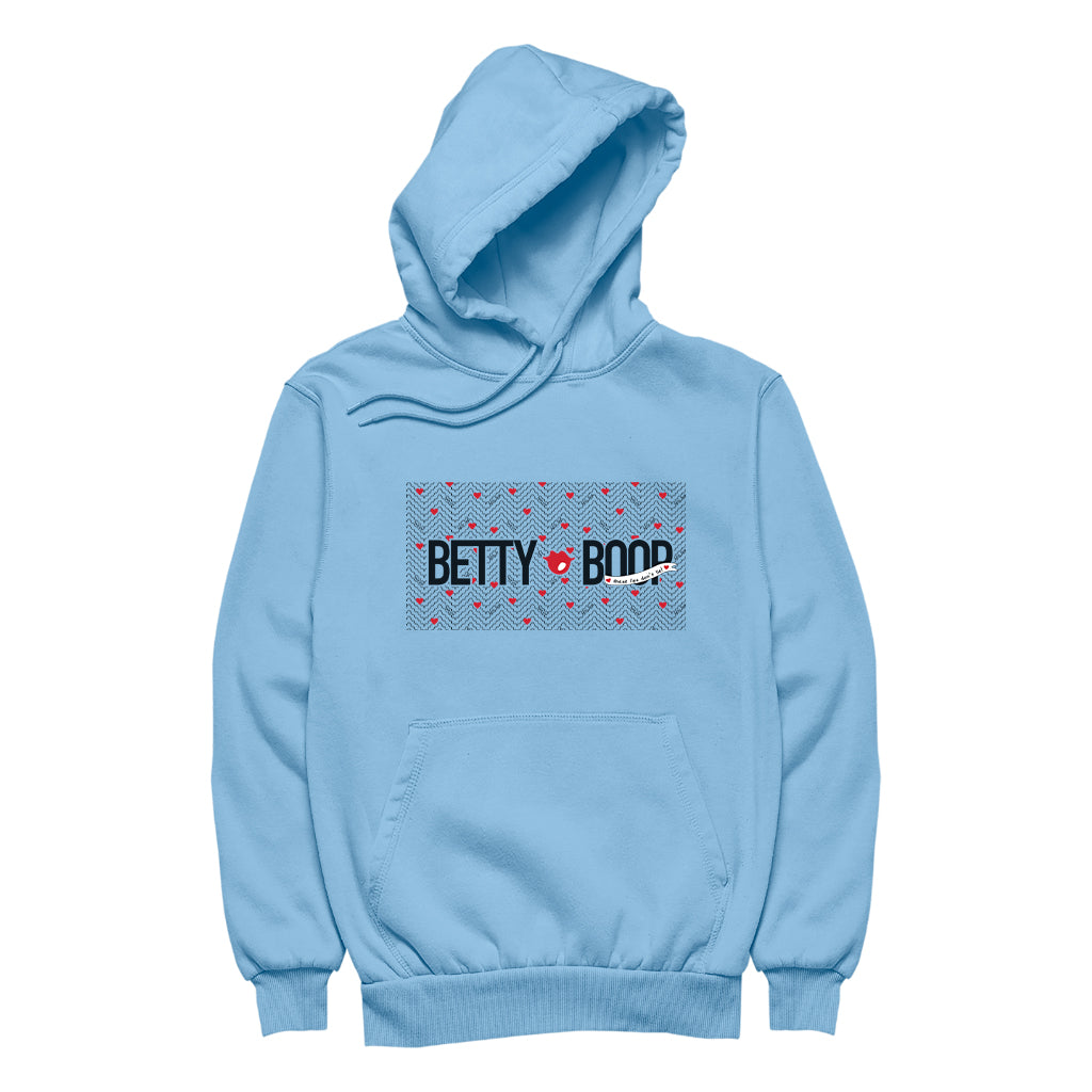 Betty Boop Heart Pattern These Lips Don't Lie! Women's Hooded Sweatshirt-Betty Boop Shop