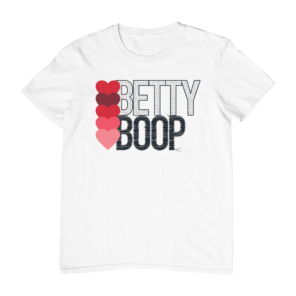 Betty Boop Hearts Pattern Text Men's T-Shirt