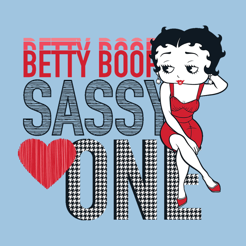 Betty Boop Sassy One Houndstooth Pattern Kids Hooded Sweatshirt-Betty Boop Shop
