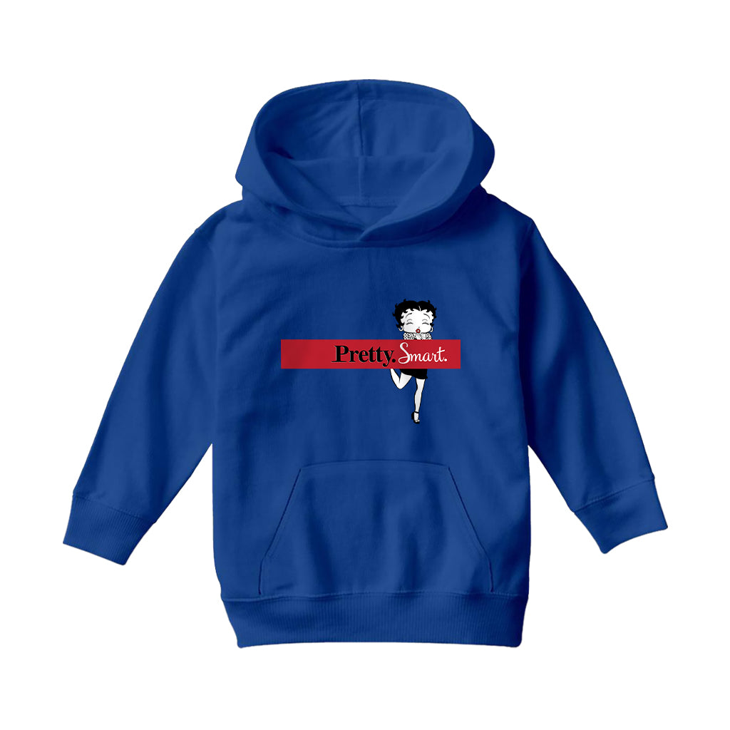 Betty Boop Pretty. Smart. Kids Hooded Sweatshirt-Betty Boop Shop