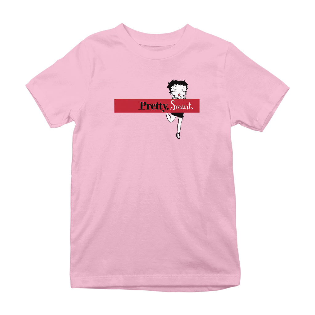 Betty Boop Pretty. Smart. Kids T-Shirt-Betty Boop Shop