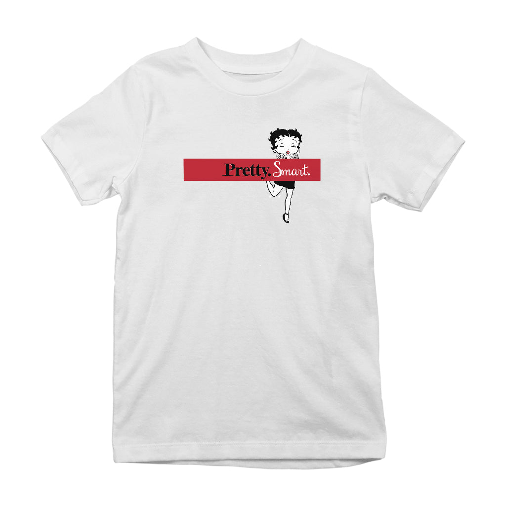 Betty Boop Pretty. Smart. Kids T-Shirt-Betty Boop Shop