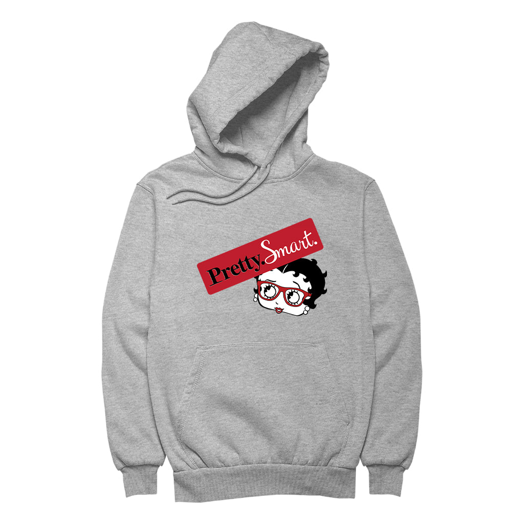 Betty Boop Glasses Pretty. Smart. Women's Hooded Sweatshirt