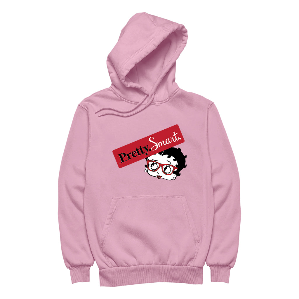 Betty Boop Glasses Pretty. Smart. Women's Hooded Sweatshirt-Betty Boop Shop