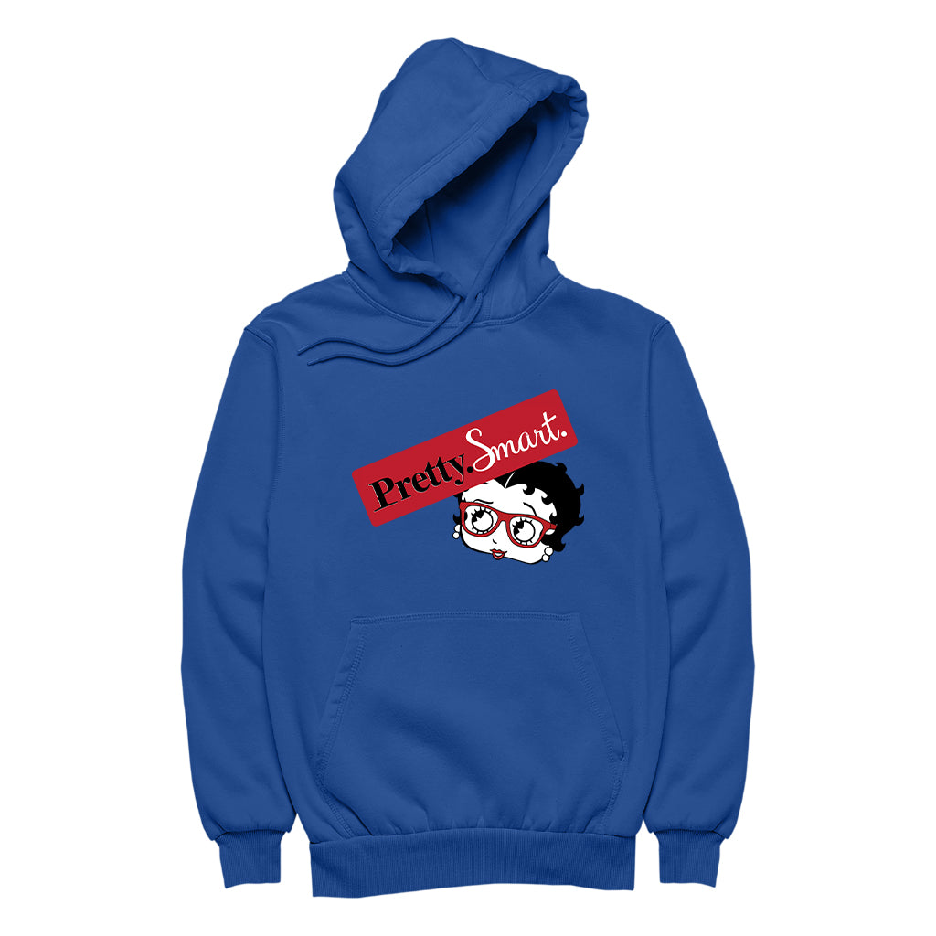 Betty Boop Glasses Pretty. Smart. Women's Hooded Sweatshirt-Betty Boop Shop