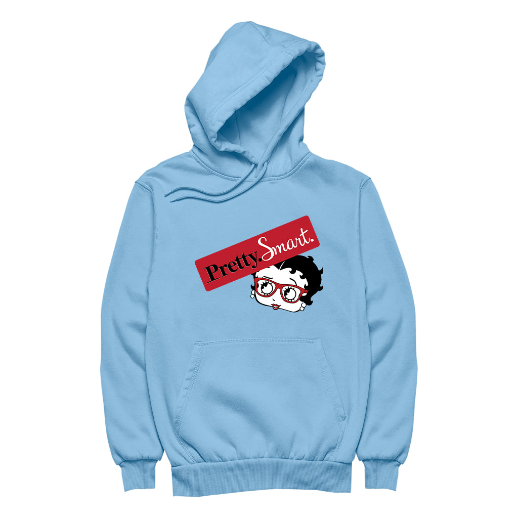 Betty Boop Glasses Pretty. Smart. Women's Hooded Sweatshirt-Betty Boop Shop