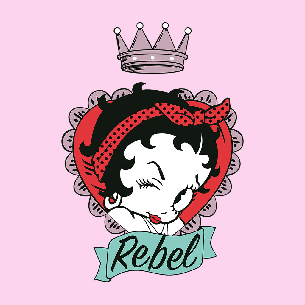 Betty Boop Rebel Crown Kids T-Shirt-Betty Boop Shop