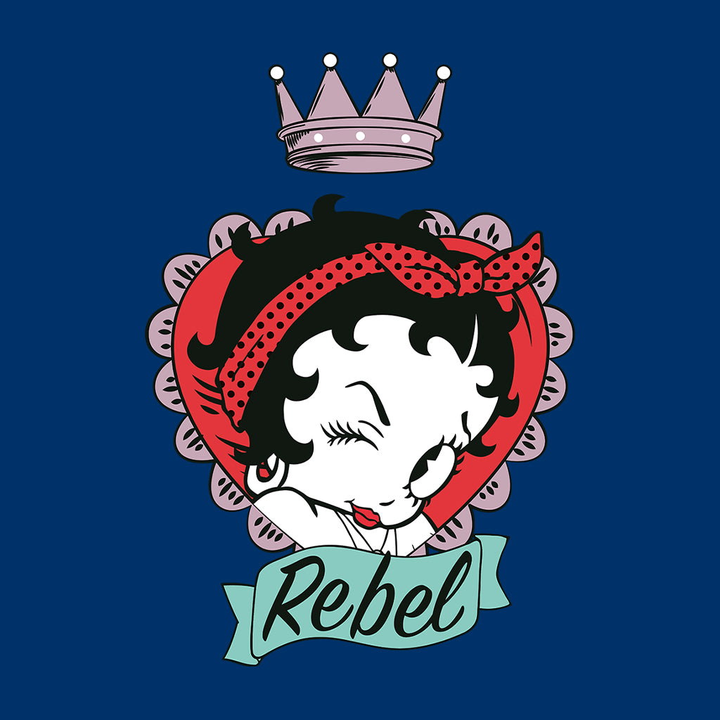 Betty Boop Rebel Crown Kids T-Shirt-Betty Boop Shop