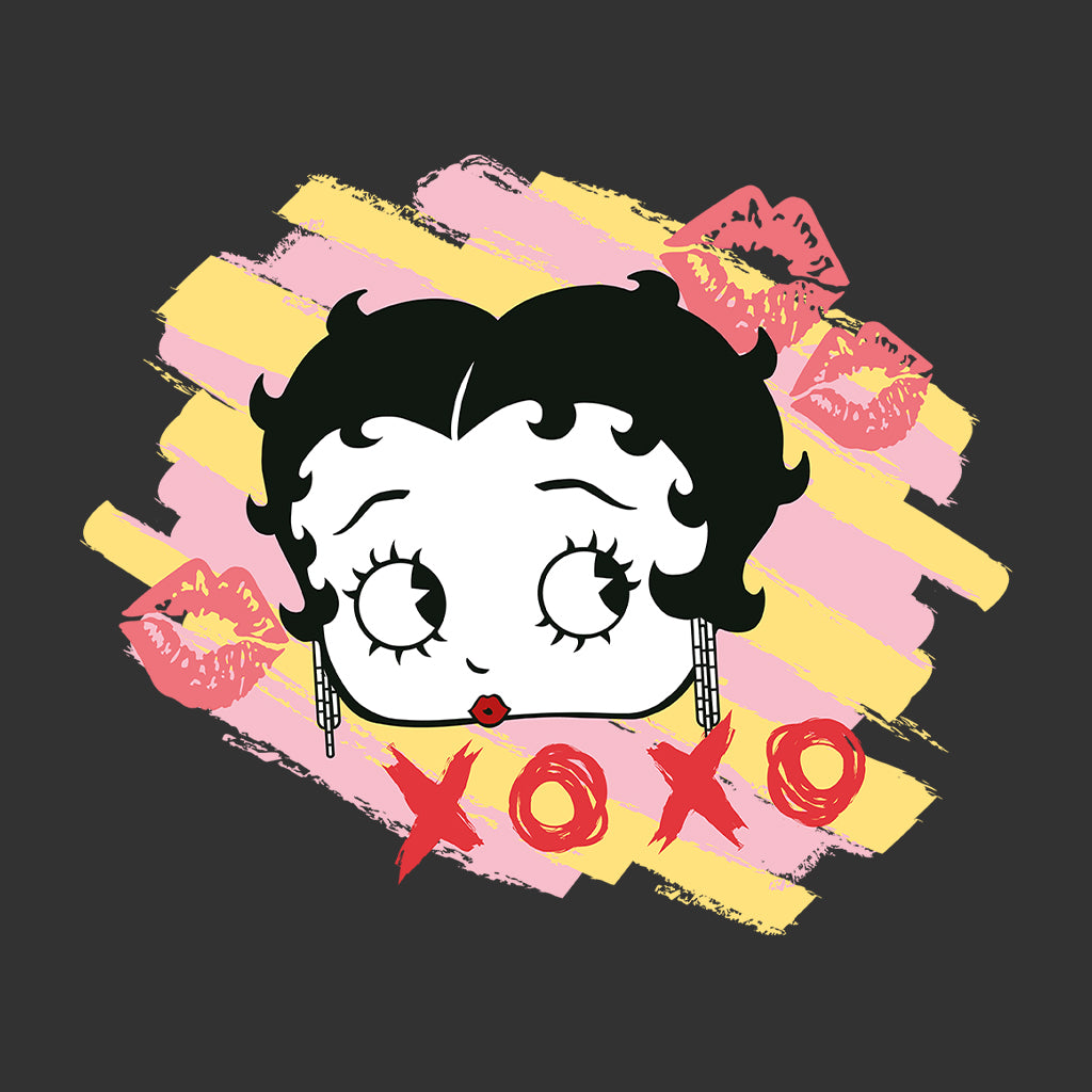 Betty Boop XOXO Lipstick Marks Kids Sweatshirt-Betty Boop Shop