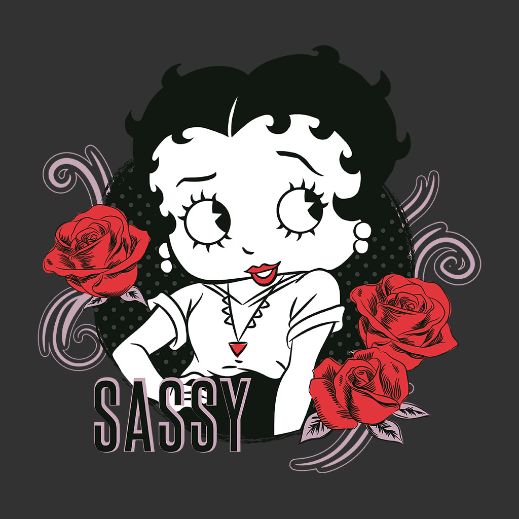 Betty Boop Sassy Roses Men's Sweatshirt-Betty Boop Shop