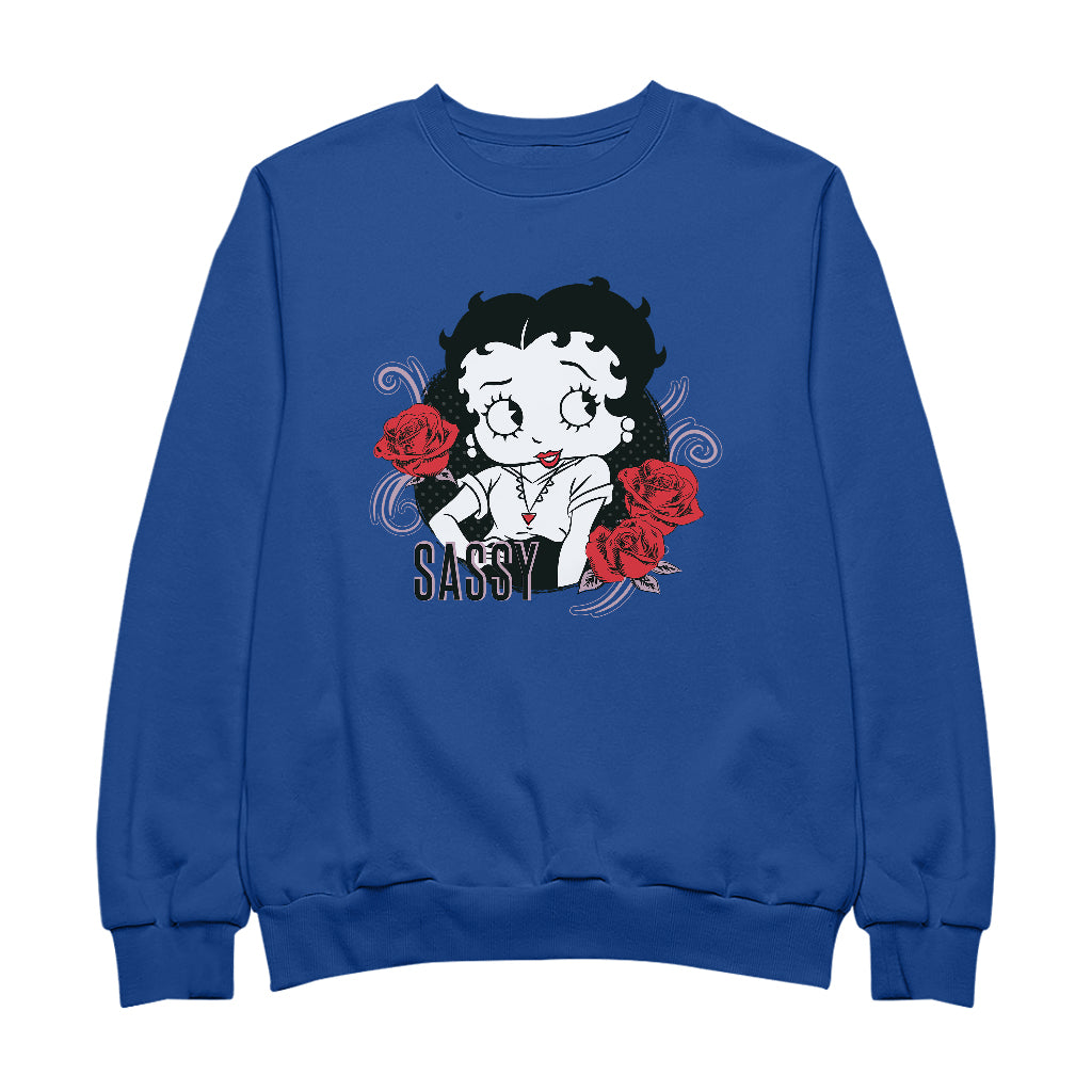 Betty Boop Sassy Roses Men's Sweatshirt-Betty Boop Shop