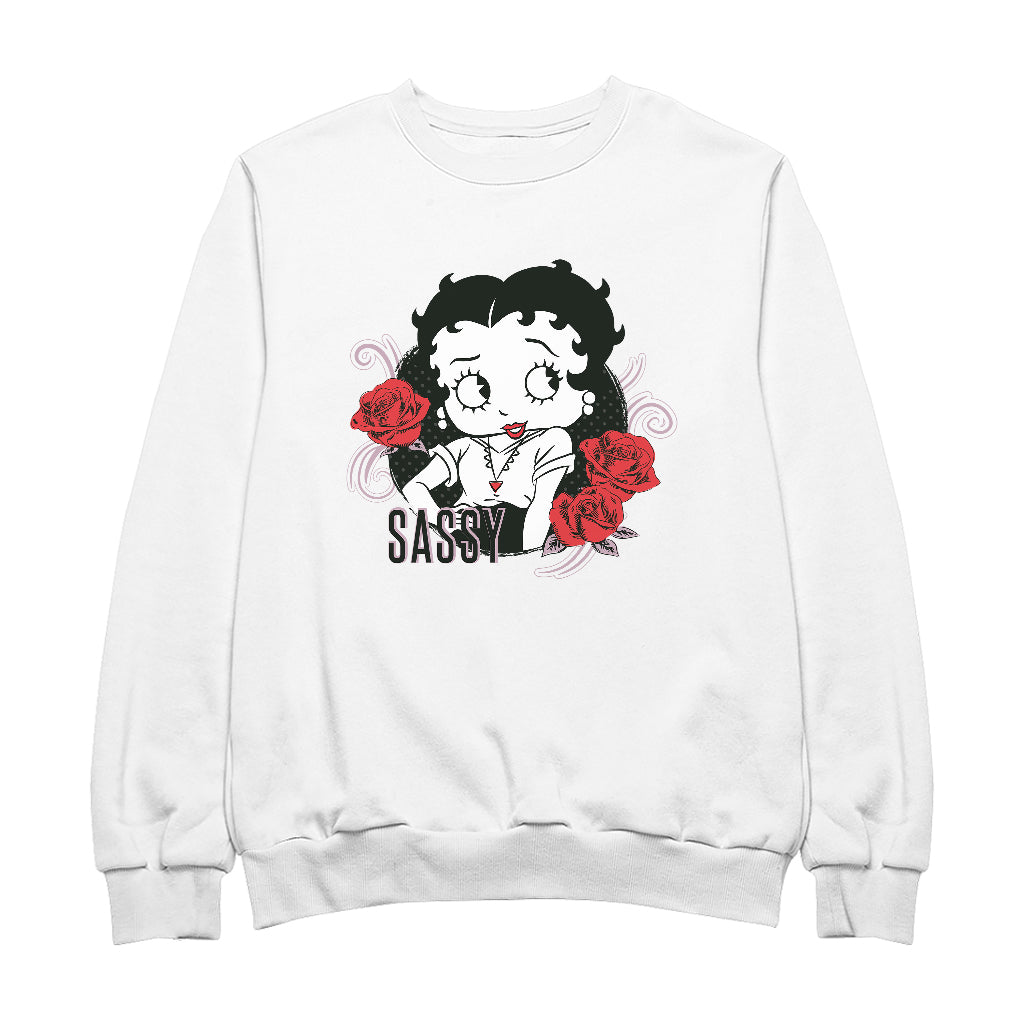 Betty Boop Sassy Roses Men's Sweatshirt