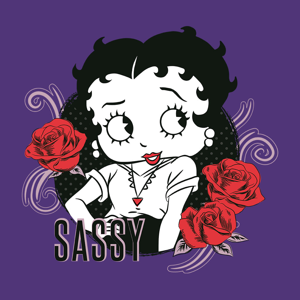 Betty Boop Sassy Roses Women's Sweatshirt-Betty Boop Shop