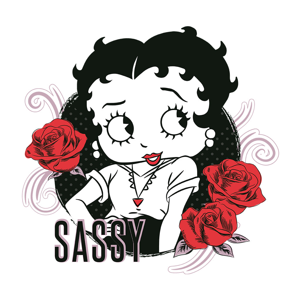 Betty Boop Sassy Roses Men's Sweatshirt-Betty Boop Shop