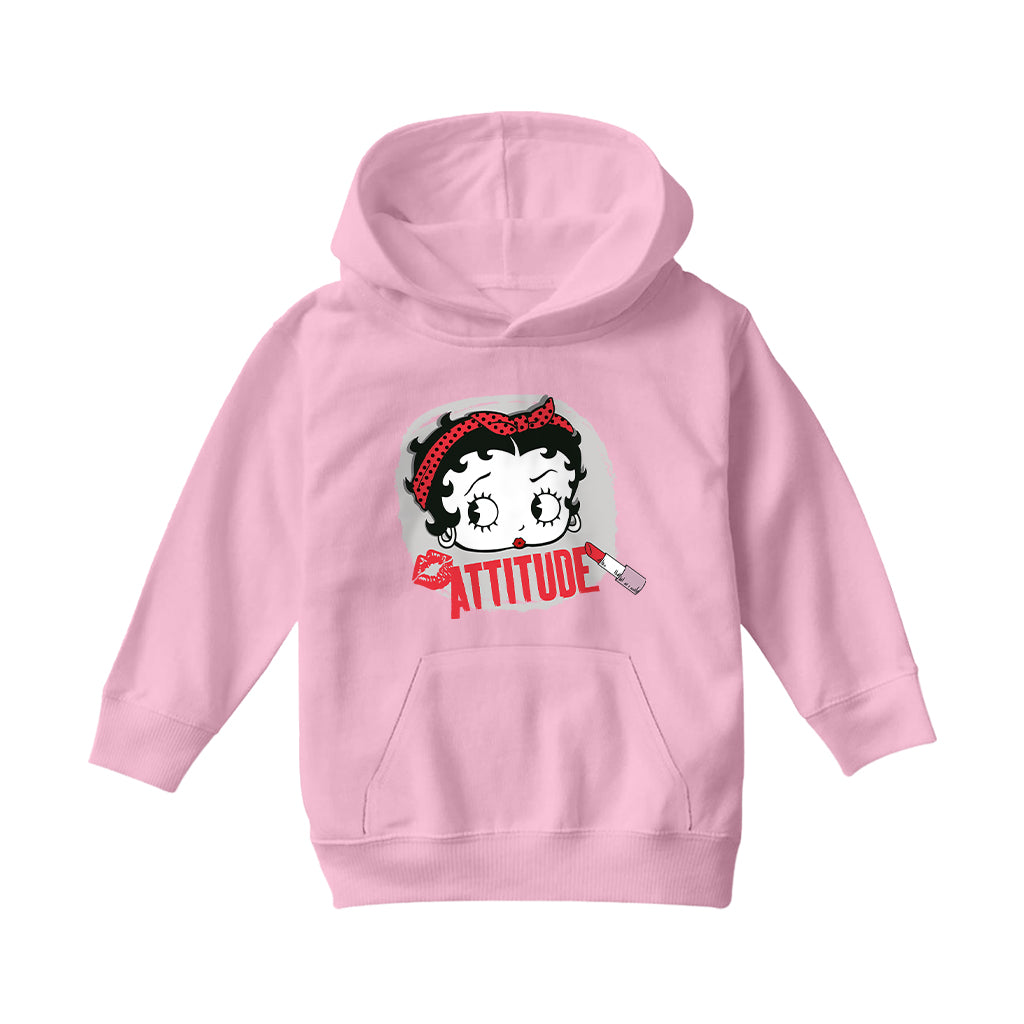 Betty Boop Lipstick Attitude Kids Hooded Sweatshirt