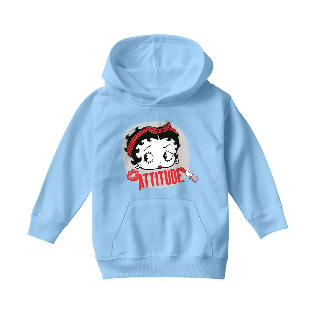 Betty Boop Lipstick Attitude Kids Hooded Sweatshirt-Betty Boop Shop