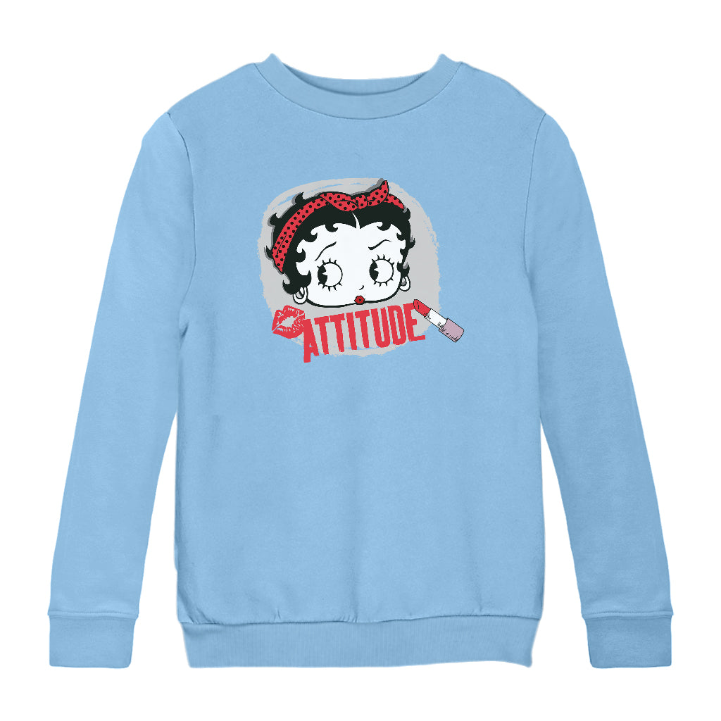 Betty Boop Lipstick Attitude Kids Sweatshirt-Betty Boop Shop