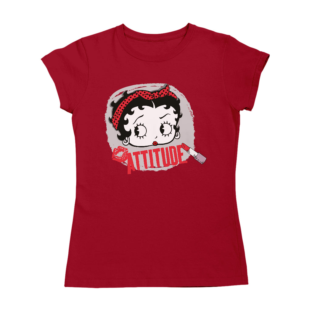 Betty Boop Lipstick Attitude Women's T-Shirt-Betty Boop Shop