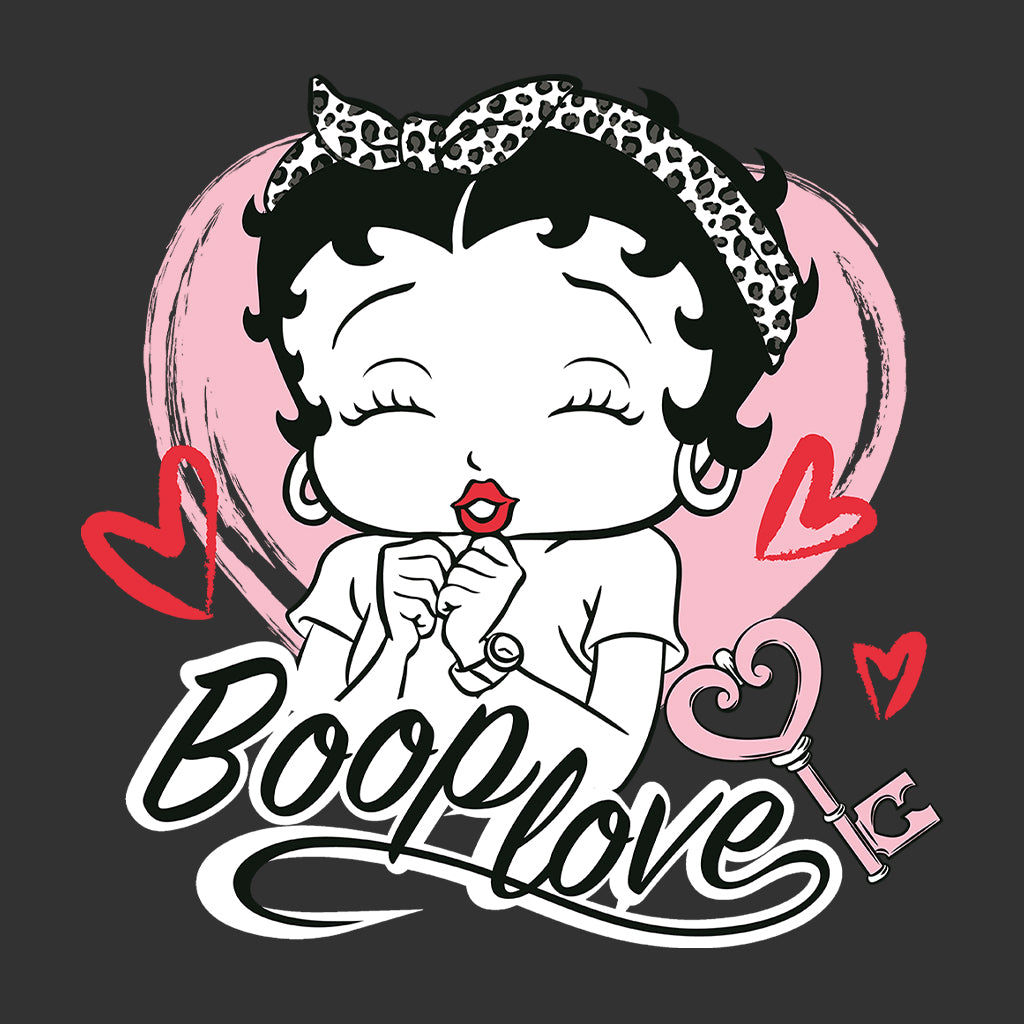 Betty Boop Love Key Hearts Women's Hooded Sweatshirt-Betty Boop Shop