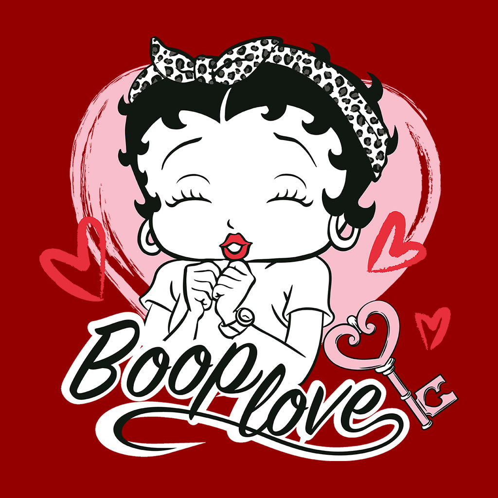 Betty Boop Love Key Hearts Women's Hooded Sweatshirt-Betty Boop Shop
