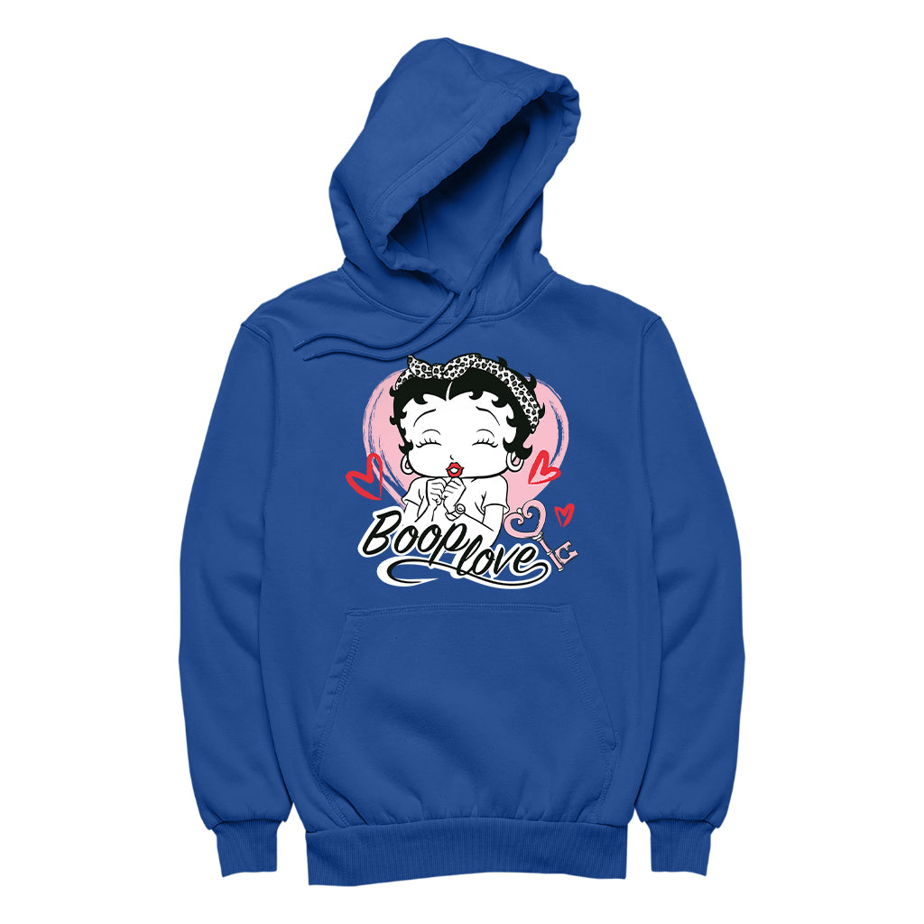 Betty Boop Love Key Hearts Women's Hooded Sweatshirt-Betty Boop Shop