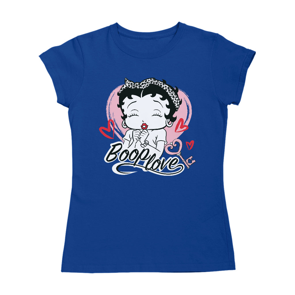 Betty Boop Love Key Hearts Women's T-Shirt-Betty Boop Shop