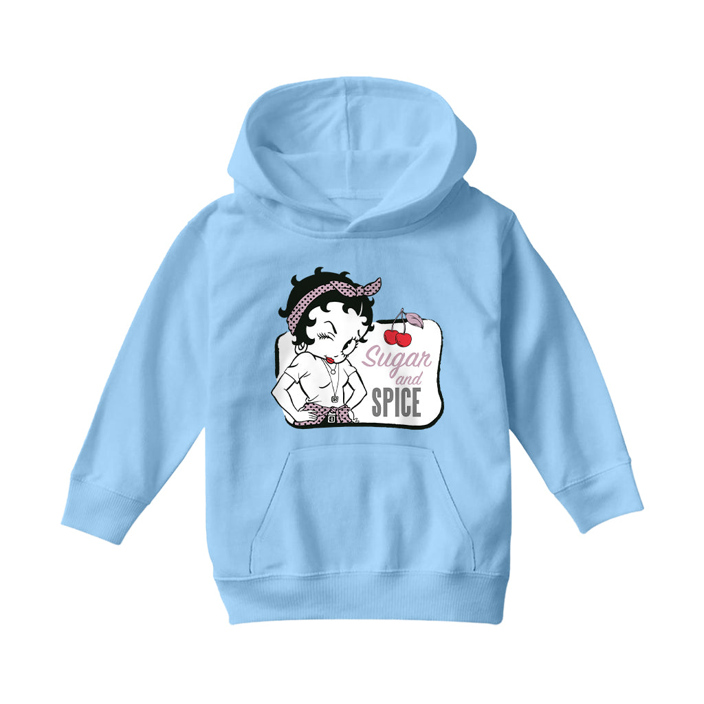 Betty Boop Sugar And Spice Cherry Kids Hooded Sweatshirt-Betty Boop Shop