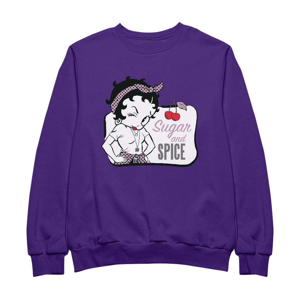 Betty Boop Sugar And Spice Cherry Men's Sweatshirt-Betty Boop Shop