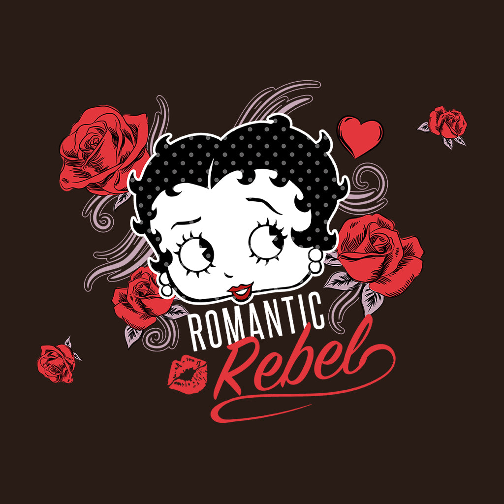 Betty Boop Romantic Rebel Roses Men's Sweatshirt-Betty Boop Shop