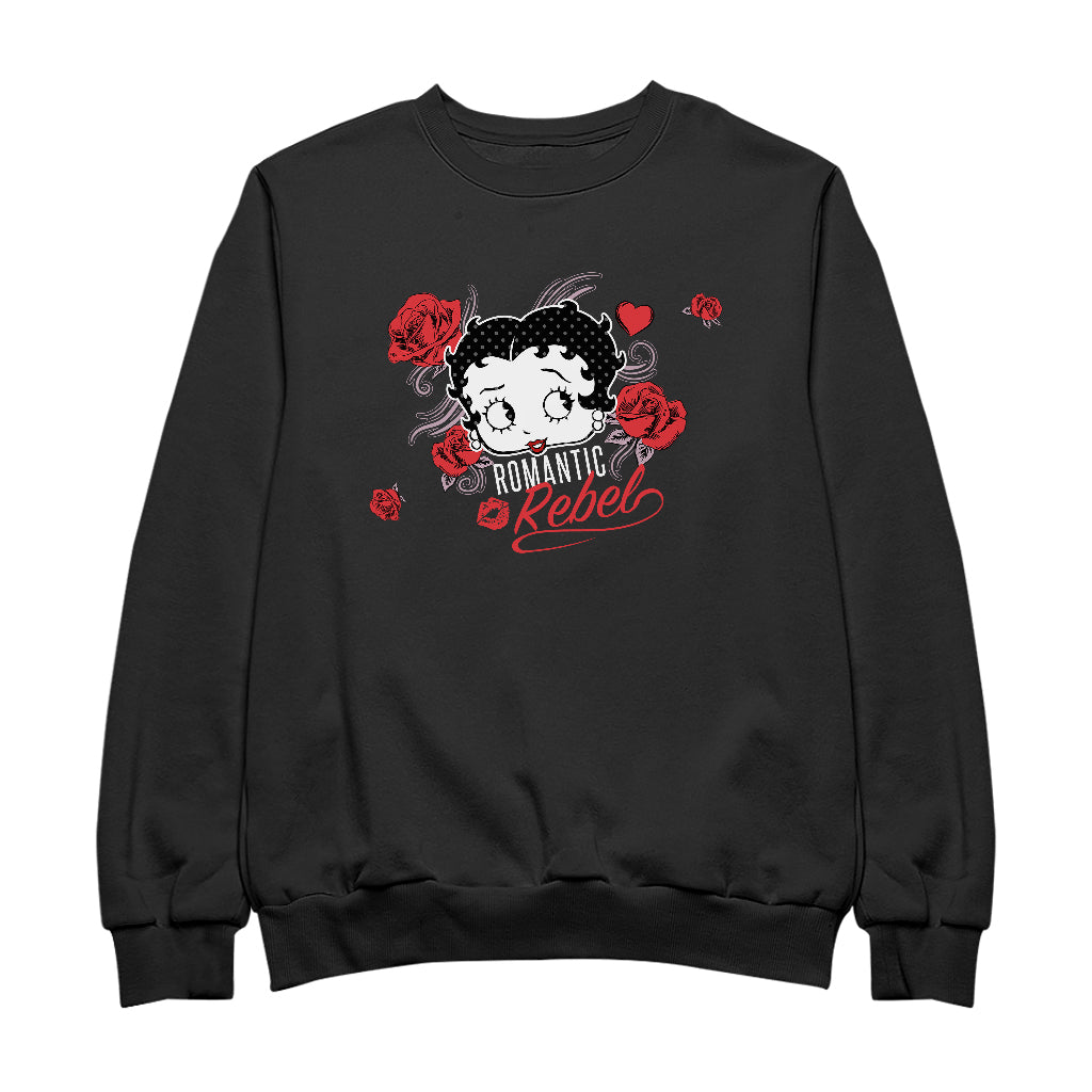 Betty Boop Romantic Rebel Roses Men's Sweatshirt