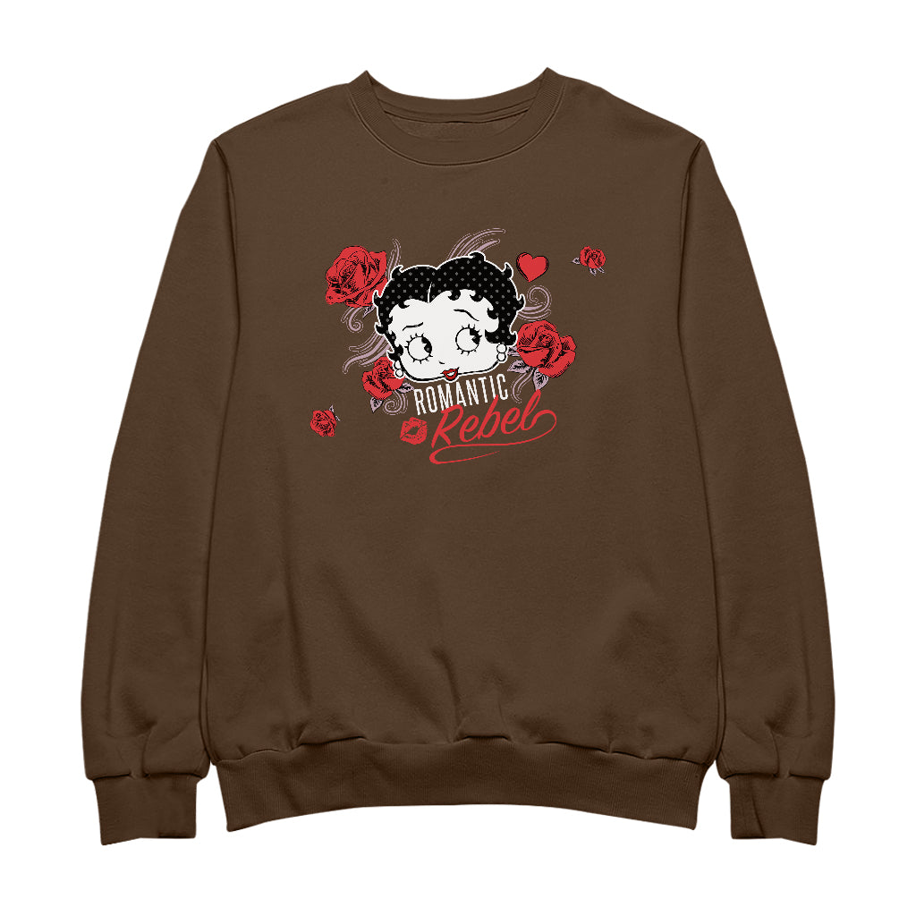Betty Boop Romantic Rebel Roses Men's Sweatshirt-Betty Boop Shop