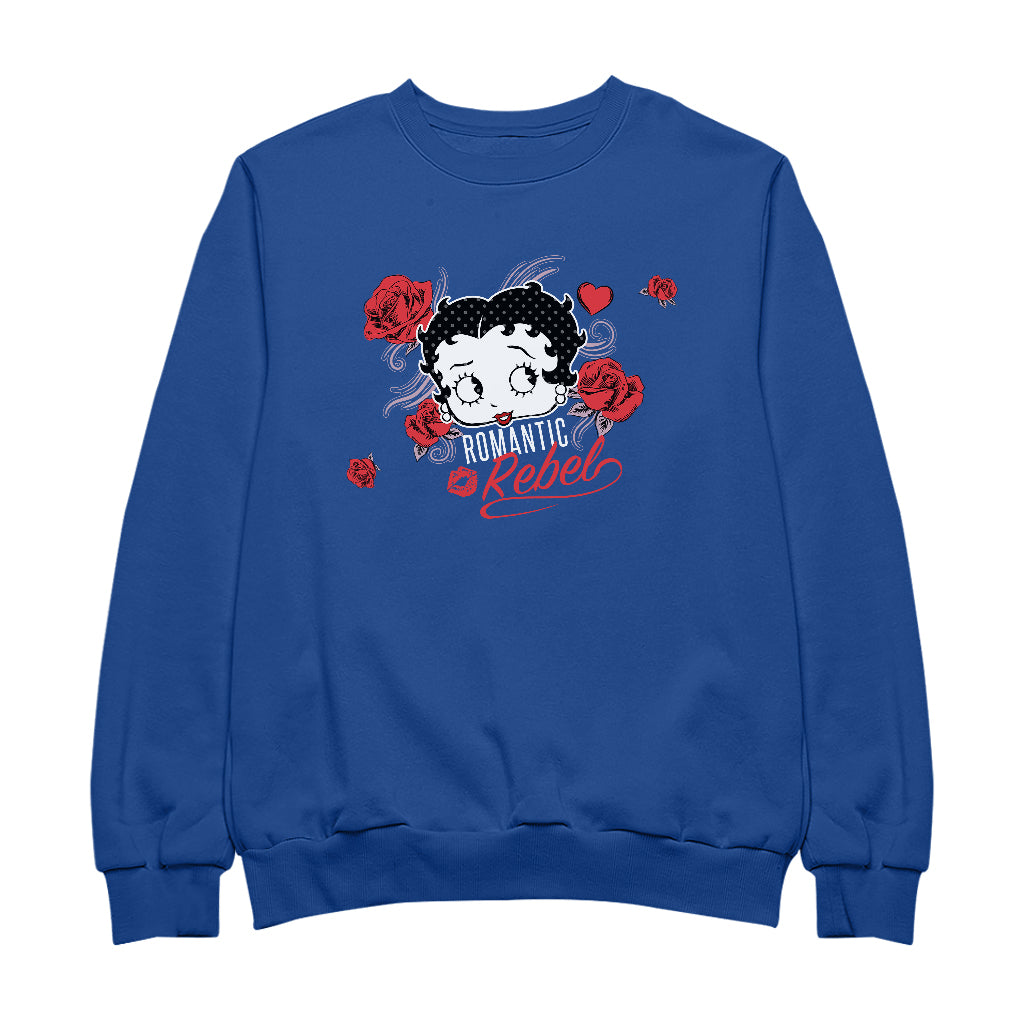 Betty Boop Romantic Rebel Roses Men's Sweatshirt-Betty Boop Shop