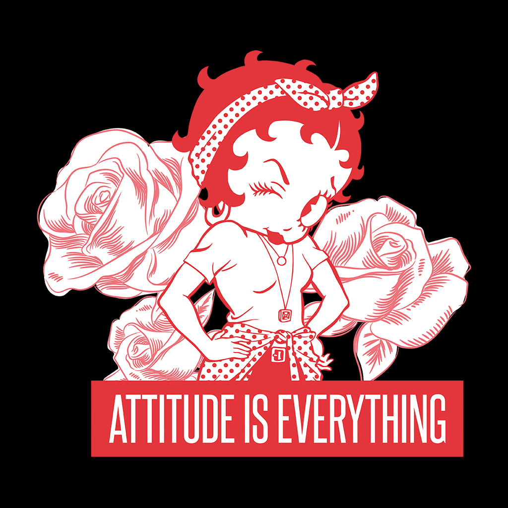 Betty Boop Attitude Is Everything Roses Kids T-Shirt-Betty Boop Shop