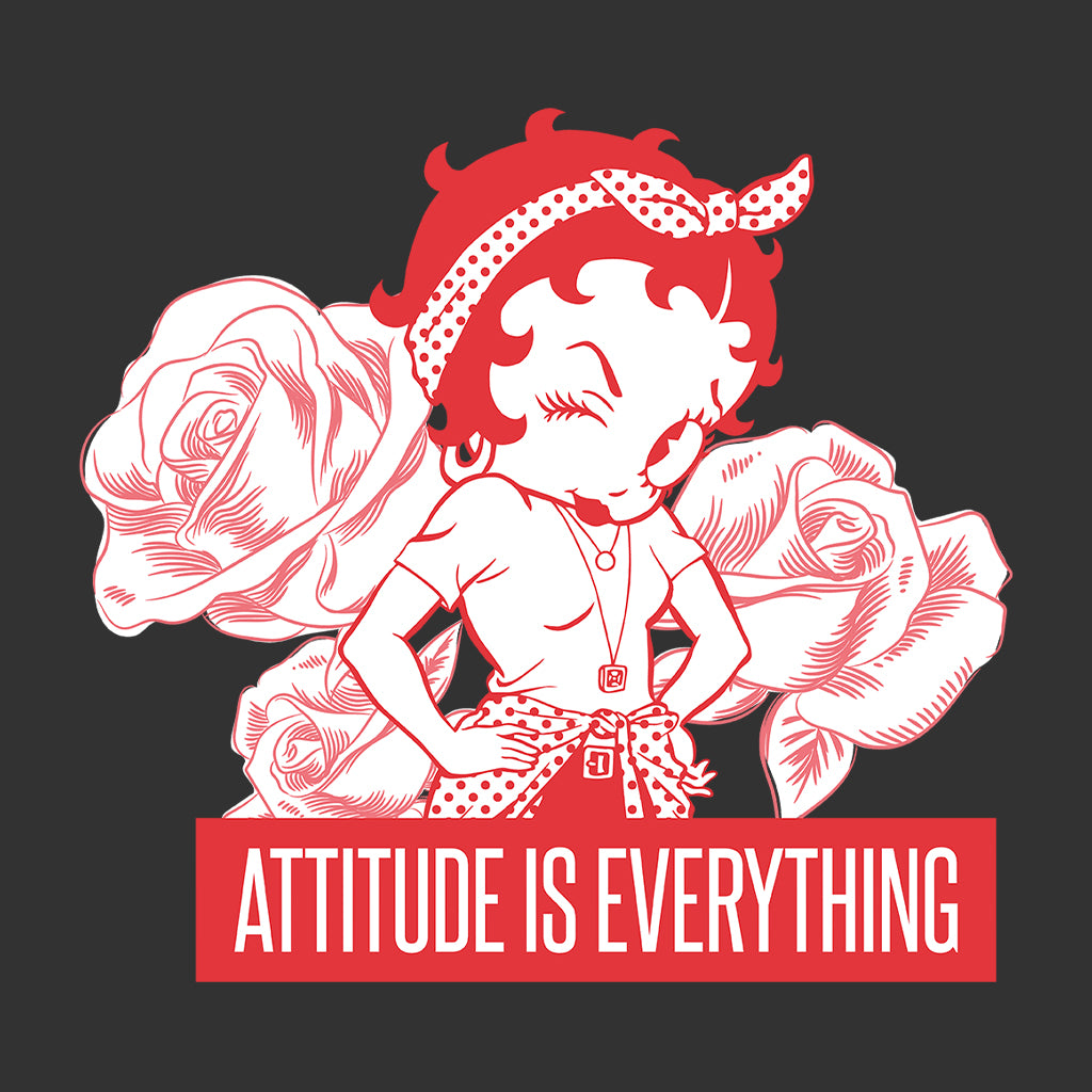 Betty Boop Attitude Is Everything Roses Kids T-Shirt-Betty Boop Shop